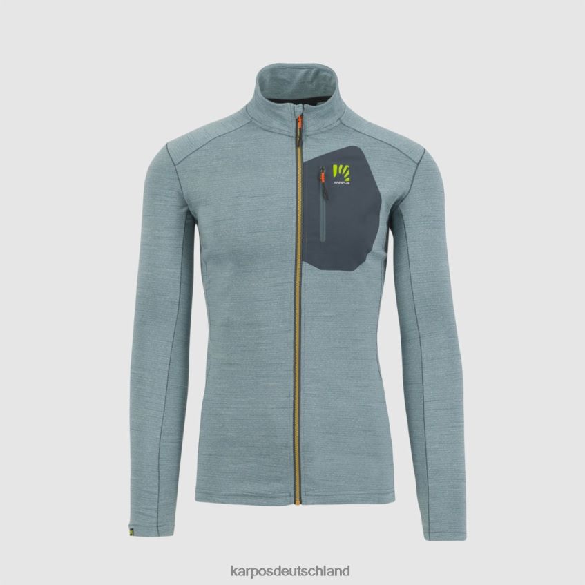 Vlies| de Karpos Männer Pomedes T-Shirt ls Nordatlantik/dunkler Schiefer ZV820Z245