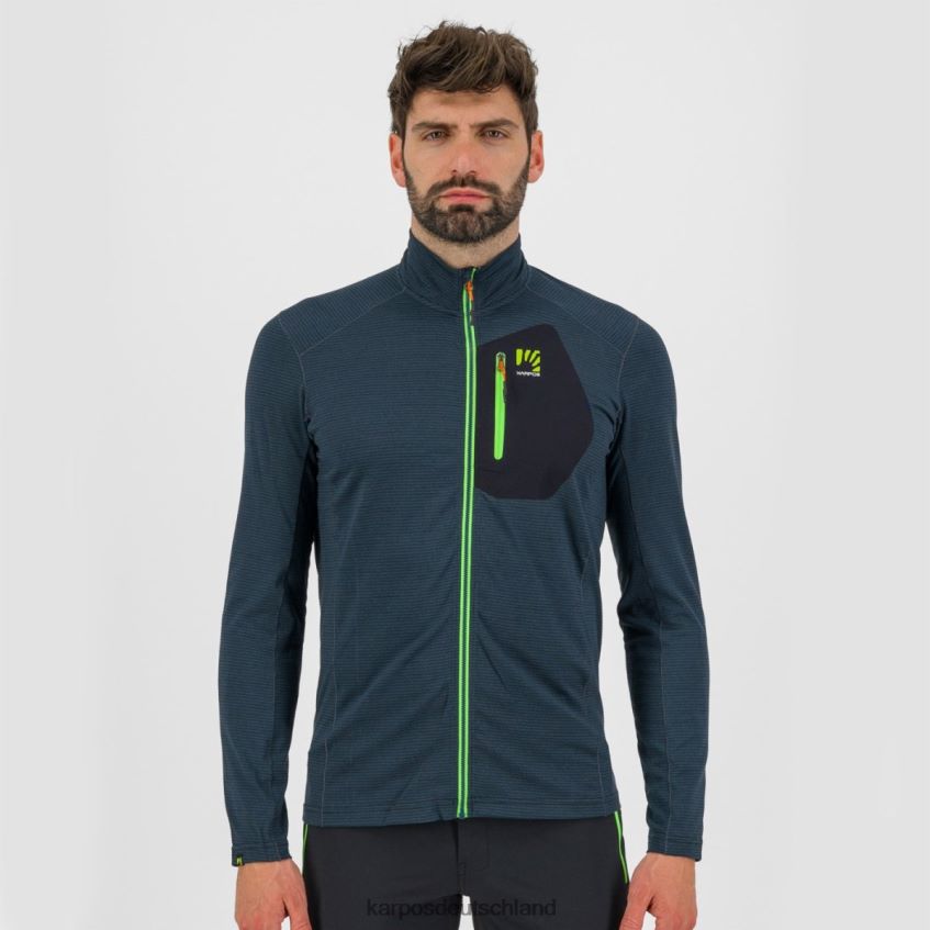 Vlies| de Karpos Männer Pomedes T-Shirt ls schwarz/jasmingrün ZV820Z247