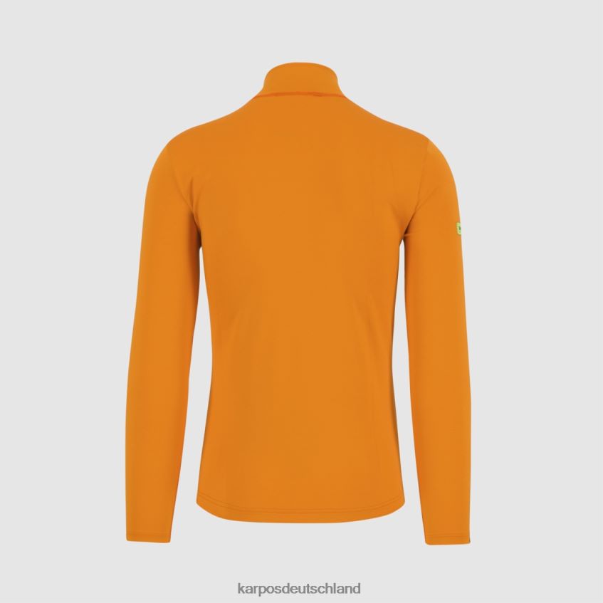 Vlies| de Karpos Männer Power-Fleece mit halbem Reißverschluss Arancio ZV820Z250