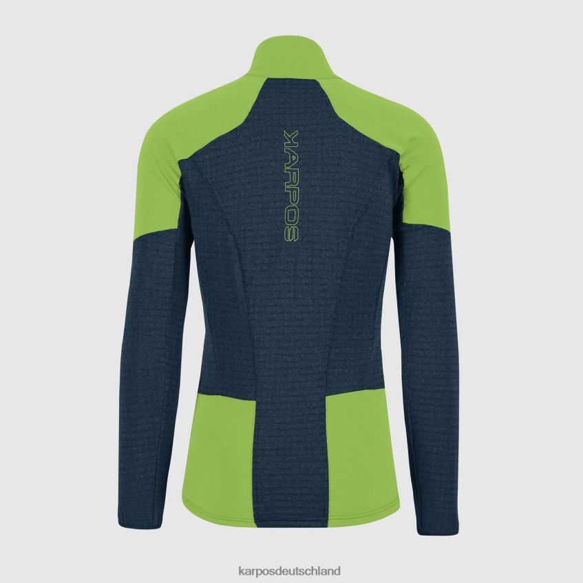 Vlies| de Karpos Männer Puez-Fleece Mitternacht/grüner Blitz ZV820Z222