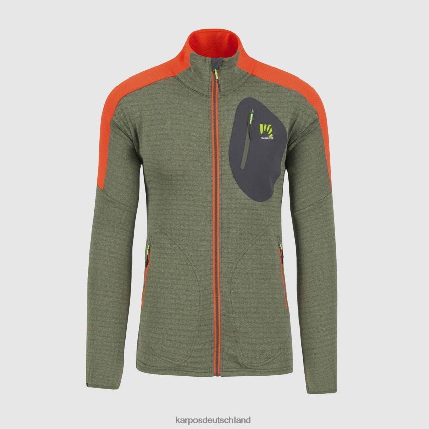 Vlies| de Karpos Männer Puez-Fleece Thymian/würzige Orange ZV820Z224