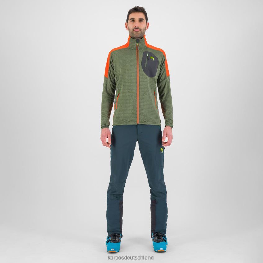 Vlies| de Karpos Männer Puez-Fleece Thymian/würzige Orange ZV820Z224