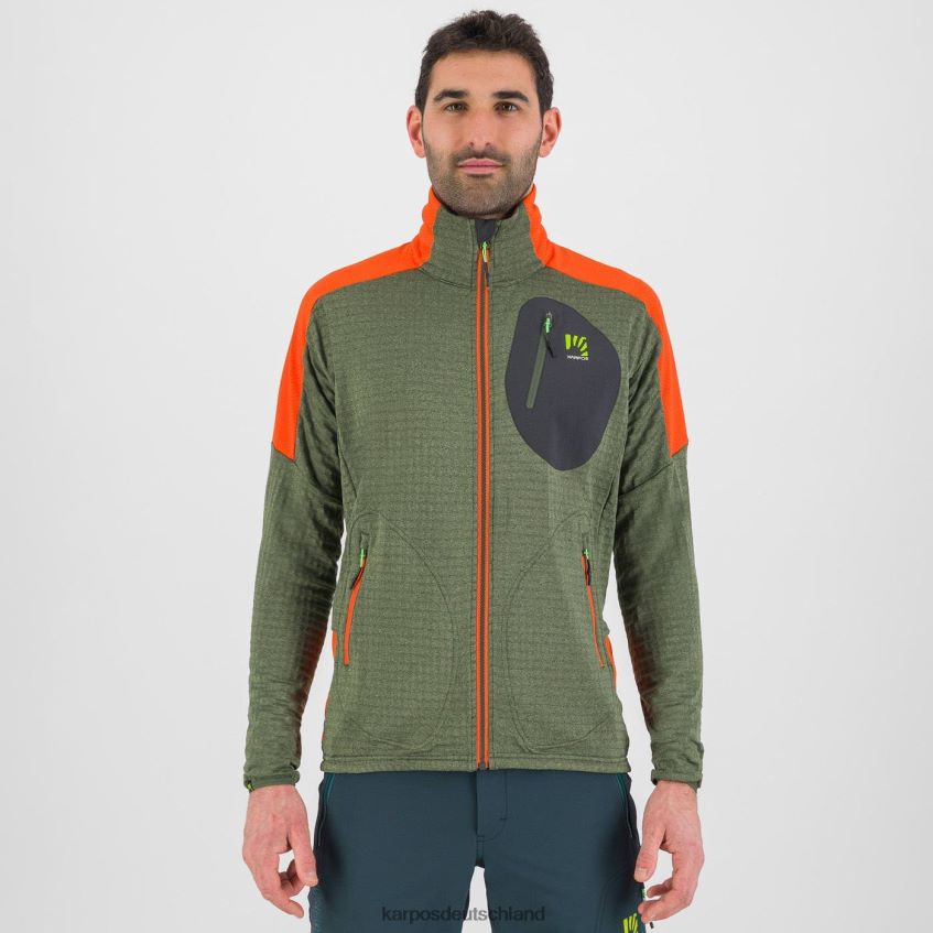 Vlies| de Karpos Männer Puez-Fleece Thymian/würzige Orange ZV820Z224