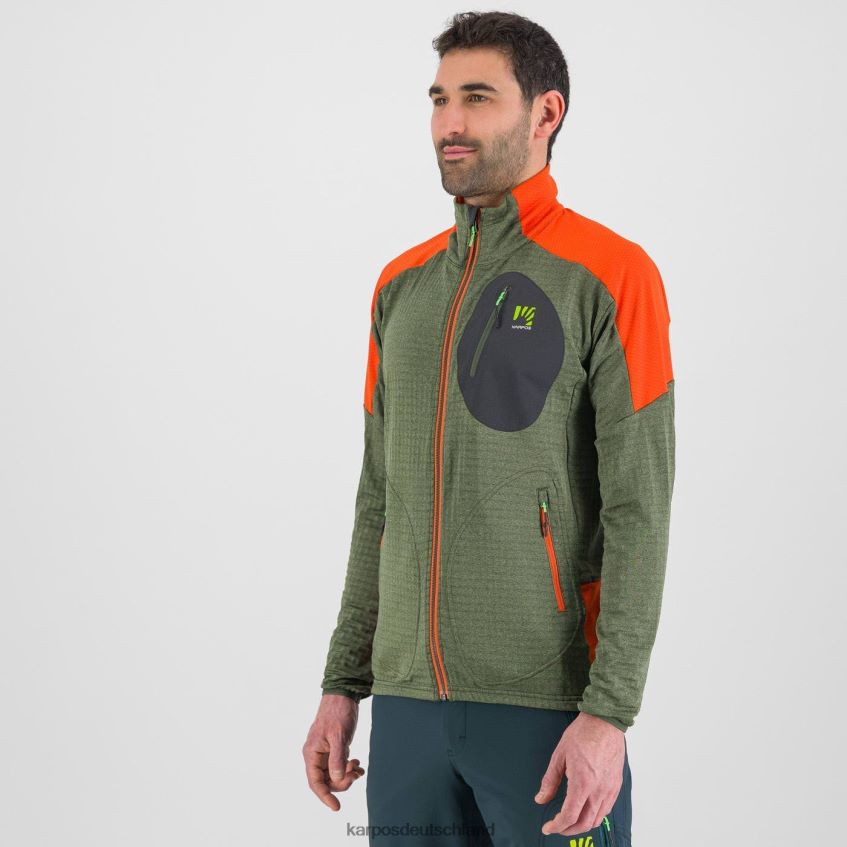Vlies| de Karpos Männer Puez-Fleece Thymian/würzige Orange ZV820Z224