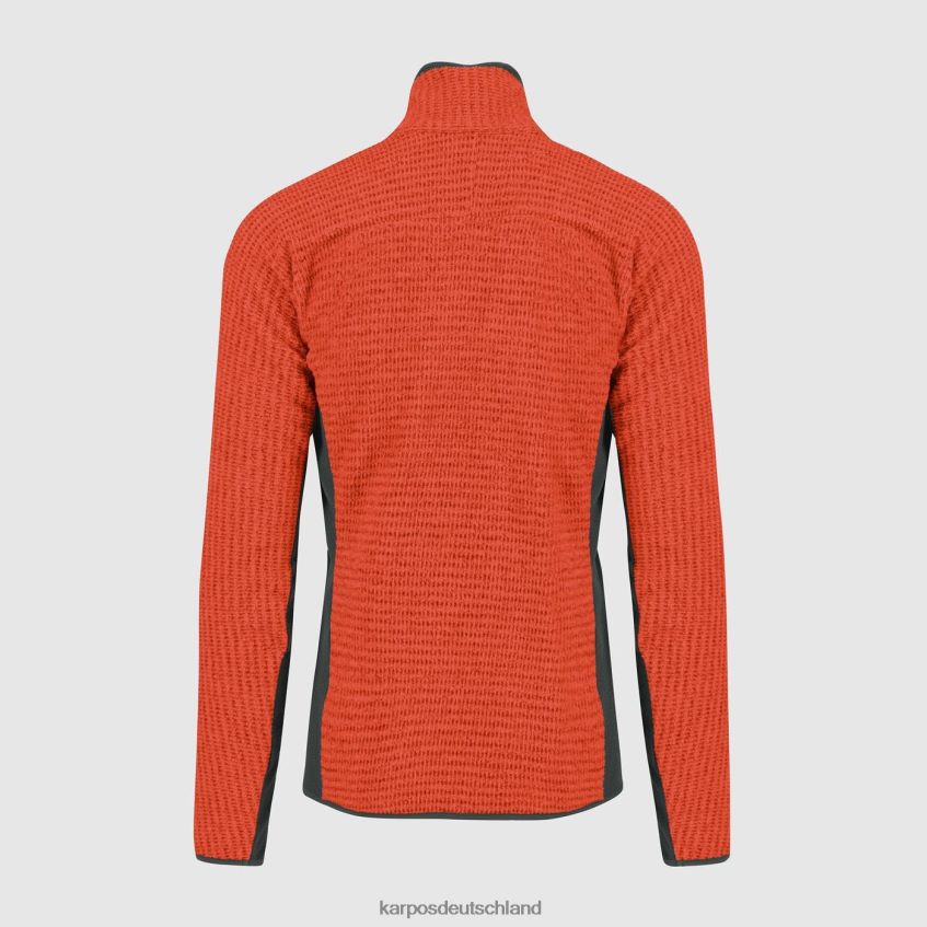 Vlies| de Karpos Männer Rocchetta-Fleece würziger orange/schwarzer Sand ZV820Z259