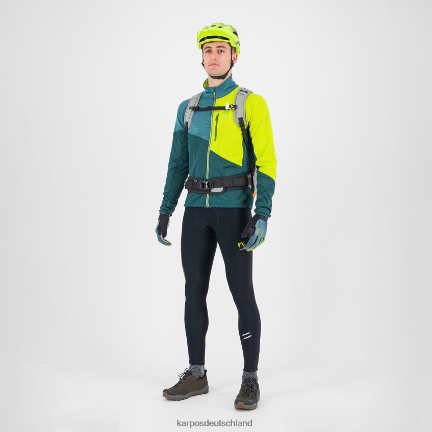 Vlies| de Karpos Männer Val Viola Fleece mit durchgehendem Reißverschluss Wald/Balsam/Kiwi Colada ZV820Z253