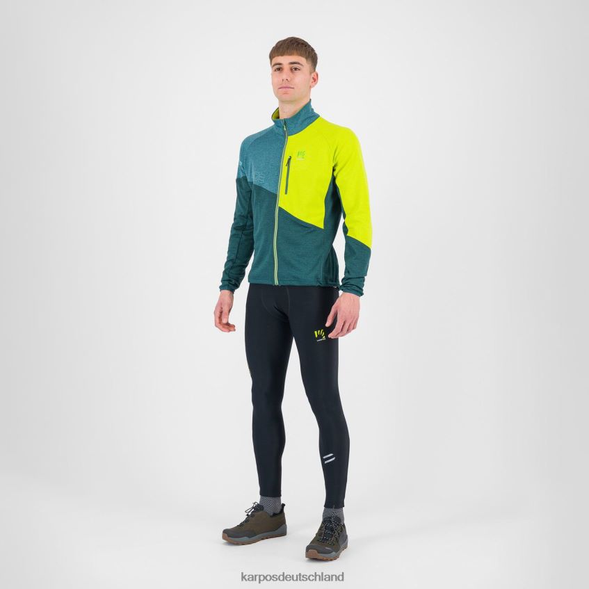 Vlies| de Karpos Männer Val Viola Fleece mit durchgehendem Reißverschluss Wald/Balsam/Kiwi Colada ZV820Z253